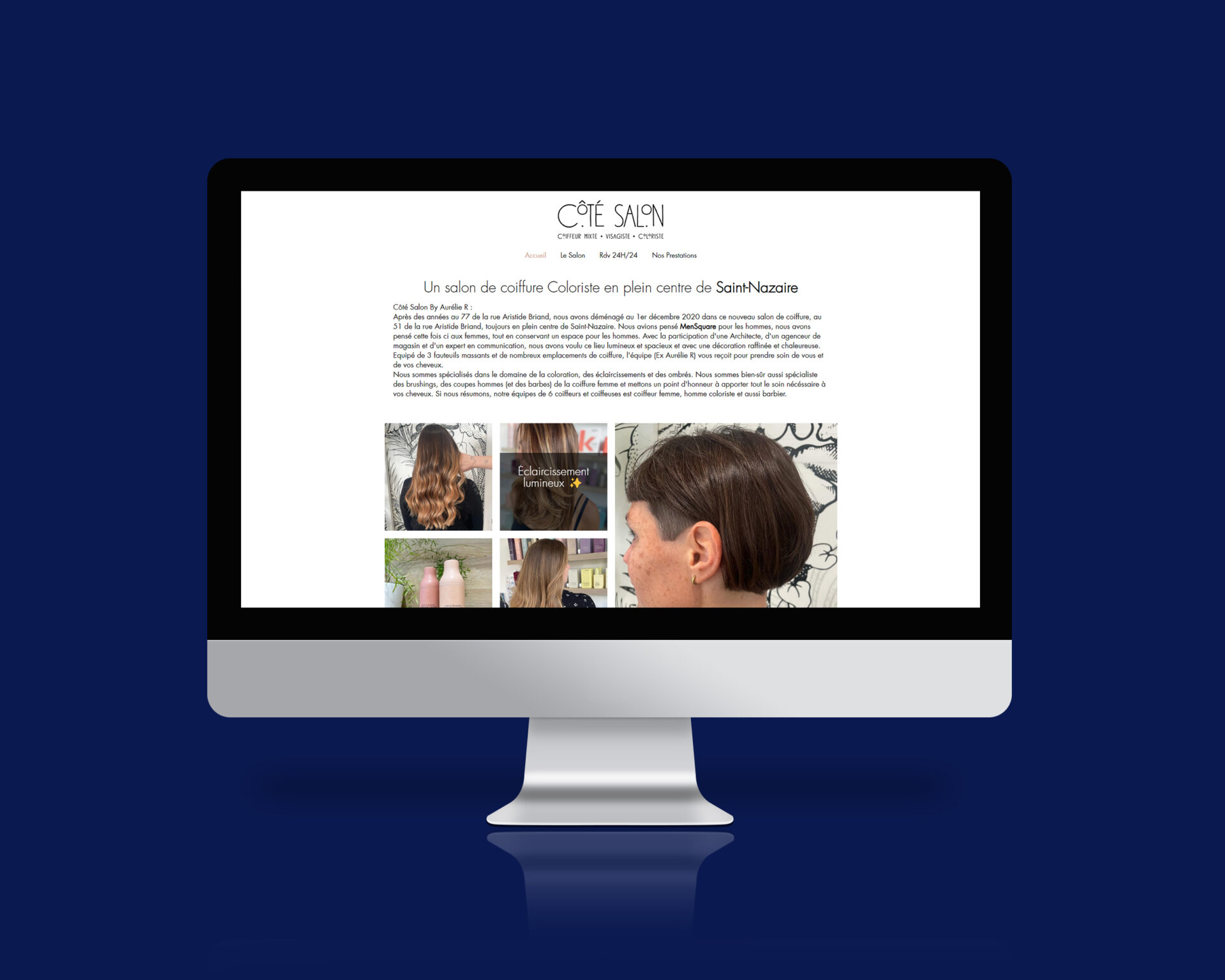 Cote salon avant refonte de site